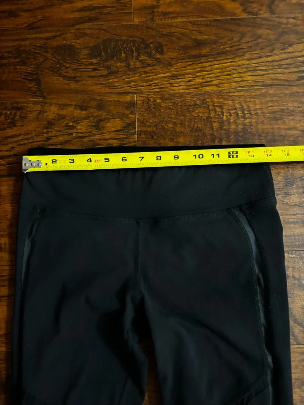 ALO Yoga Continuity Capri Black Mesh Crop Leggings High-Waisted Sheer Panels